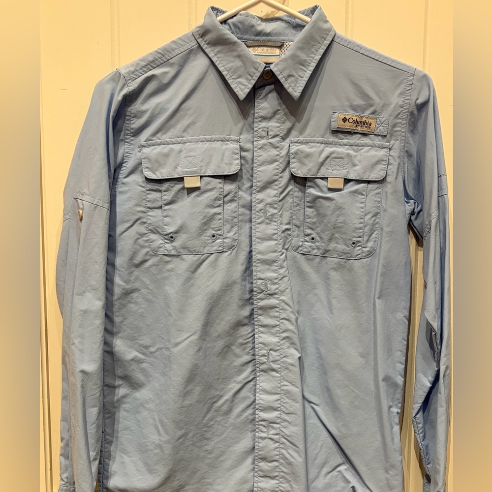 Columbia Blue Mesh-Lined Shirt